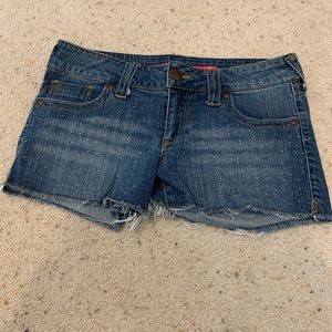 Tinseltown Jean Shorts with Diamonds